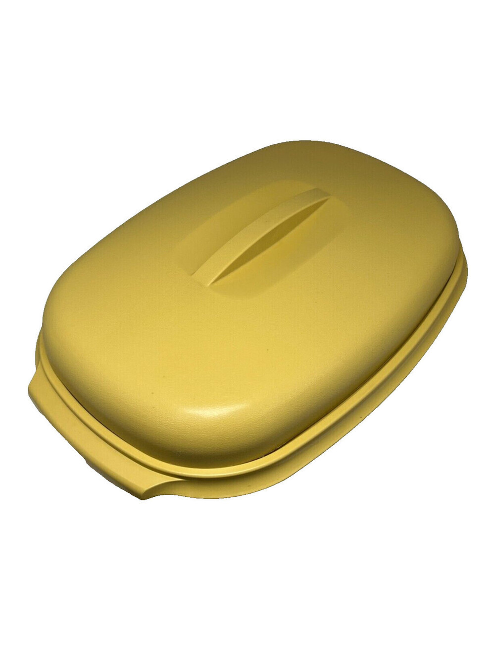 Tupperware Microwave Steamer Strainer Container Lid Harvest Gold Made in Canada